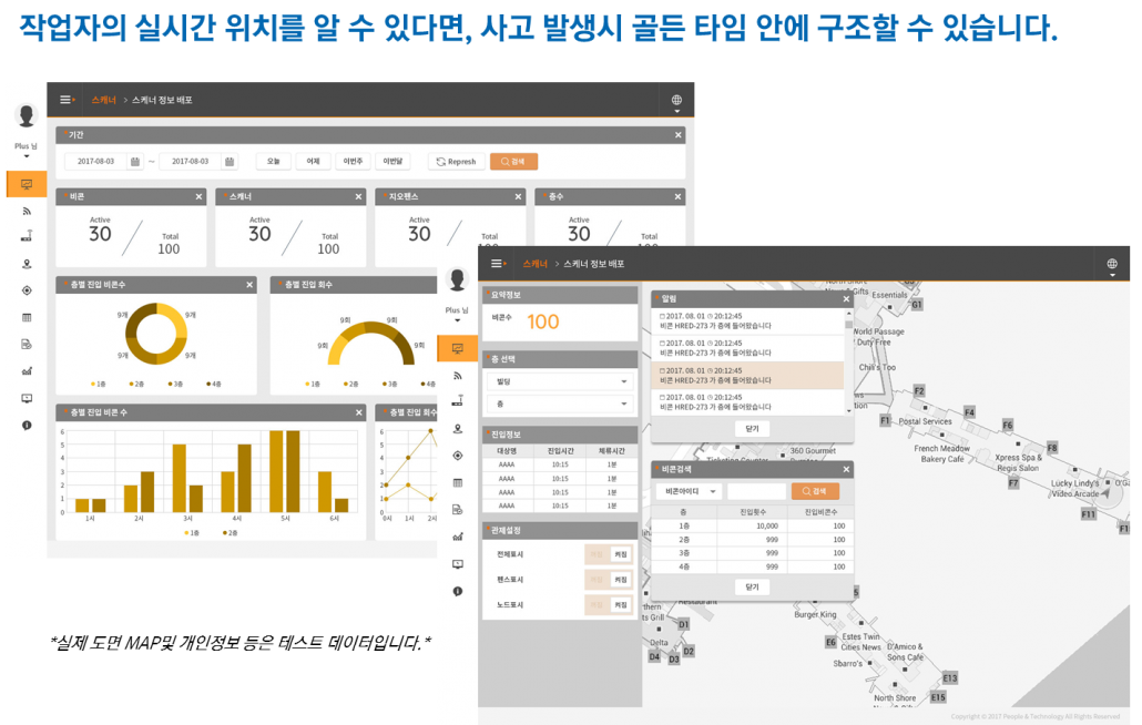 피플앤드테크놀러지 RTLS 비콘 indoorlbs LG 디스플레이 작업자안전관리 피플앤드테크놀러지 RTLS 비콘 indoorlbs LG 디스플레이 작업자안전관리